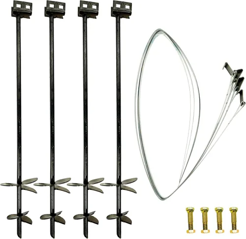 Vista 6 de Tie Down Kit de anclaje de doble cabeza de 30 pulg. x 3/4 pulg. con correas y pernos (paquete de 4)