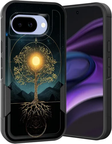 Vista 227 de Funda para Pixel 6A, Híbrida de Doble Capa de Servicio Pesado Resistente a Prueba de Golpes PC Duro + Funda Protectora de Silicona Suave para Google