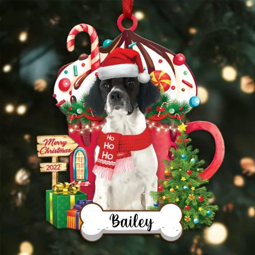 Vista 36 de Amantes de los perros de Navidad – Navidad de perros disponibles para muchos perros Shi Tzu – Adorno con forma personalizada, adorno de Navidad