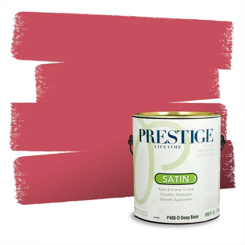 Vista 377 de Prestige Paints Pintura exterior e imprimación en uno, 1 galón, plano, coincidencia comparable de Valspar* Amber Rose*