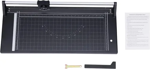 Vista 2 de Cortador de papel giratorio deslizante de precisión manual de 24 pulgadas, película de papel fotográfico de PVC, cortador rodante de PVC
