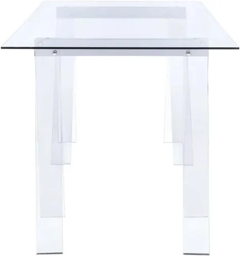 Vista 9 de Home Square Juego de 2 piezas con silla giratoria de oficina de acrílico y escritorio