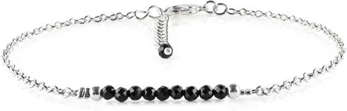 Vista 25 de YANARA Pulsera de tobillo para mujer, piedra de nacimiento natural, cuentas de piedras preciosas, tobillera delicada hecha a mano de 9 pulgadas +