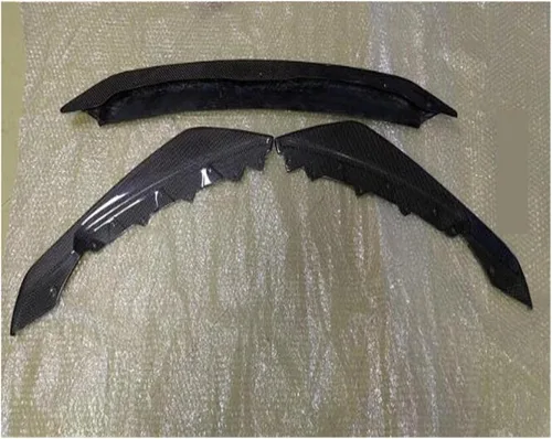 Vista 5 de Compatible con Jaguar F-Type 2013 2014 2015 2016 2017 2018 2019 SVR parachoques delantero Splitters Lip Spoiler Kit de cuerpo de fibra de carbono