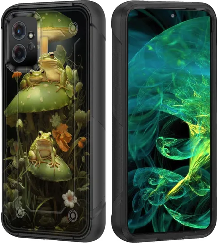 Vista 55 de Funda para Moto G Stylus 5G 2023, resistente de doble capa de policarbonato duro y silicona suave, resistente a prueba de golpes, funda protectora