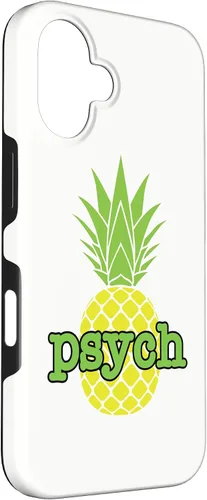 Vista 3 de Funda blanca para iPhone 16 Psych Pineapple Fruit