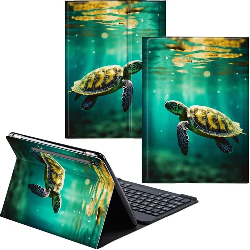 Vista 61 de Funda para Samsung Galaxy Tab S6 Lite 2022/2020 Teclado Inalámbrico Desmontable y Cubierta De Soporte De Cuero PU Funda Protectora Para Samsung