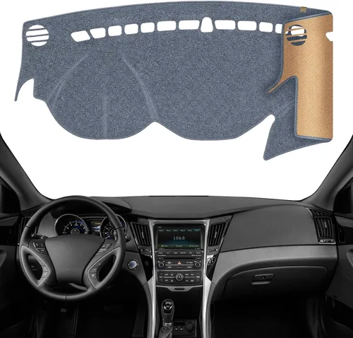 Vista 11 de Cubierta de tablero Tapete de salpicadero Compatible con Hyundai Tucson 2015-2010, 2015 IX35 (para transmisión manual izquierda), tapete