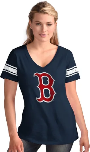 Vista 6 de G-III Sports MLB Ballpark - Camiseta con cuello en V para mujer