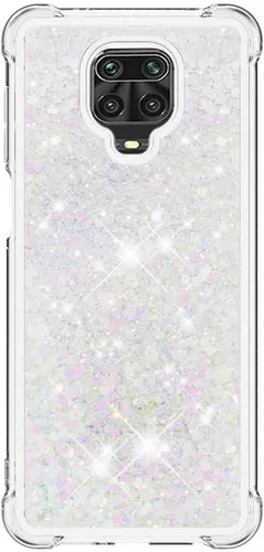 Vista 13 de Funda de silicona transparente con purpurina para Xiaomi Redmi A1 Bling Liquid Clear Star Heart Silicone Bumper a prueba de golpes, funda Azul