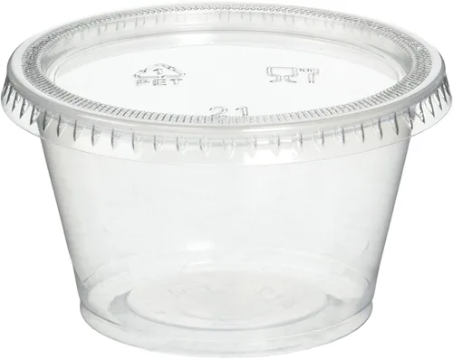 Vista 3 de Jello Shot Souffle Portion Cups con tapas (100, 3.25 onzas)