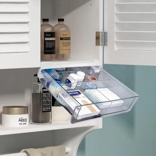 Vista 9 de Cajón extraíble debajo del estante para armarios de cocina, organizador de utensilios de cocina fácil de instalar, convierte tu estante de despensa