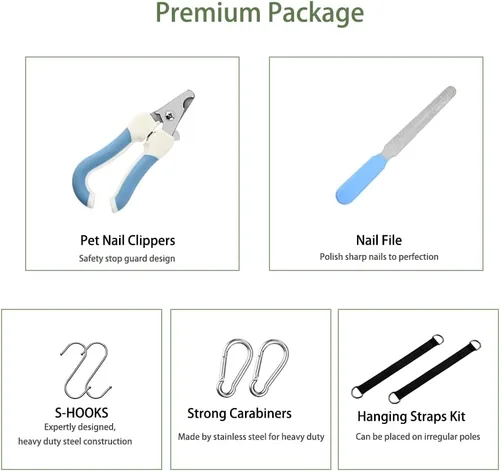 Vista 4 de Mklhgty Hamaca de aseo para perros para recortar uñas y cuidado de oídos/ojos, cabestrillo para aseo con cortaúñas