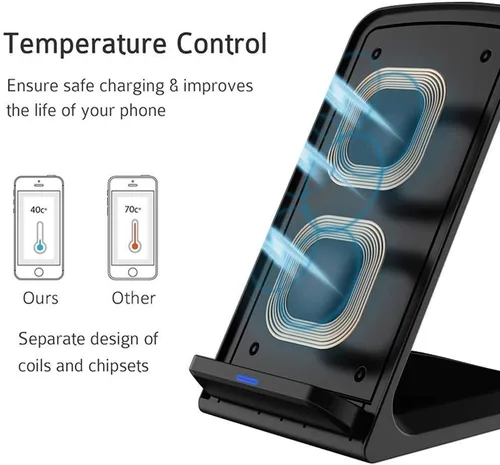 Vista 8 de Soporte de cargador inalámbrico rápido para Samsung Galaxy S25 S24 S23 S22 Ultra/S21/Note 20/S20/S10+/S10e/S9/S8+/S7 Edge Note 9/8 Qi Base de carga