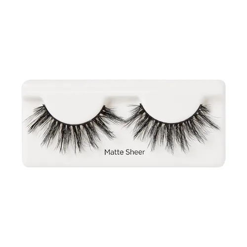Vista 9 de Kiss Pestañas postizas de color negro mate, 0.630 in, incluye 1 par de pestañas, fáciles de aplicar, racimos de pestañas reutilizables