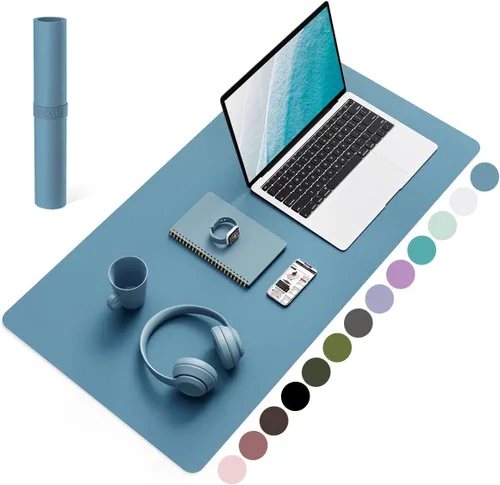 Vista 60 de YSAGi Alfombrilla de Escritorio de Cuero Antideslizante, Alfombrilla de Teclado para Escritorio de Computadora Portátil Impermeable, Protector