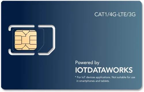 Vista 8 de Tarjeta SIM IoT ilimitada con servicio prepago de 12 meses Sin contrato, límites 64 kbps CAT1, 4G LTE/3G/2G Sin voz/SMS/Streaming Estados