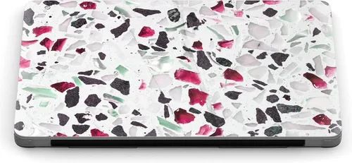 Vista 3 de Mertak Funda rígida compatible con MacBook Pro 16 14 Air de 13 pulgadas M2 M1 Mac 15 12 2022 2021 2019 2018 patrón de granito mármol protector a