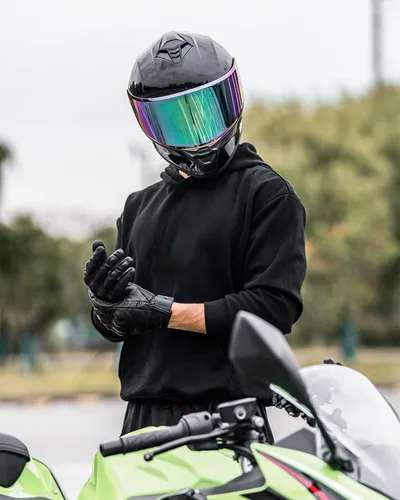 Vista 6 de Cascos de motocicleta para adultos, hombres y mujeres, casco ligero de cara completa para bicicleta de calle, carreras, DOT con visera extra