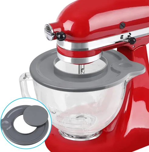Vista 3 de Cuenco mezclador de vidrio accesorio de 5 cuartos de galón - Compatible con batidoras de pie KitchenAid de 4.5 y 5 cuartos de galón con cabezal