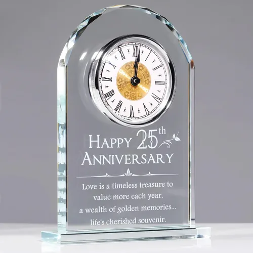 Vista 14 de YWHL Reloj de aniversario de 10 años para ella, regalo de recuerdo de cristal para el 10º aniversario de boda, regalo para pareja