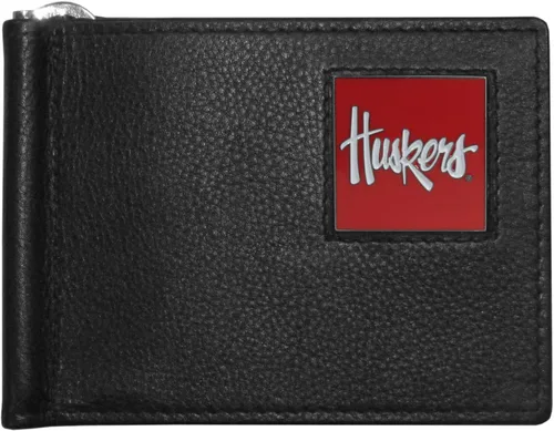 Vista 19 de Siskiyou Cartera deportiva de cuero con clip para billetes de la NCAA