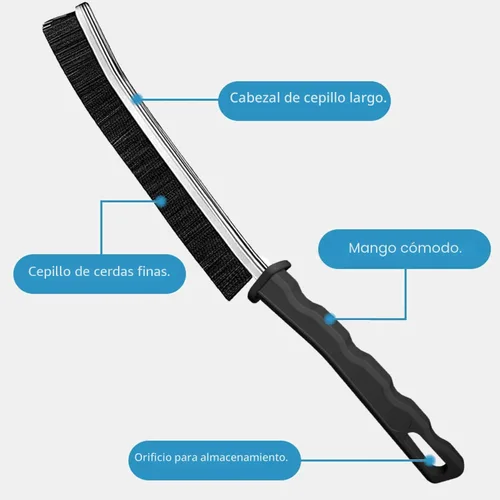 Vista 9 de Cepillo de limpieza de hendiduras, nueva herramienta de cepillo de limpieza multifuncional, cepillo para huecos de baño, hogar, cocina, baño