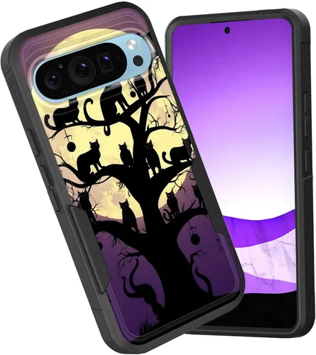 Vista 27 de Funda para Pixel 6A, funda híbrida de doble capa resistente a prueba de golpes de policarbonato duro de silicona suave TPU para Google Pixel 6A