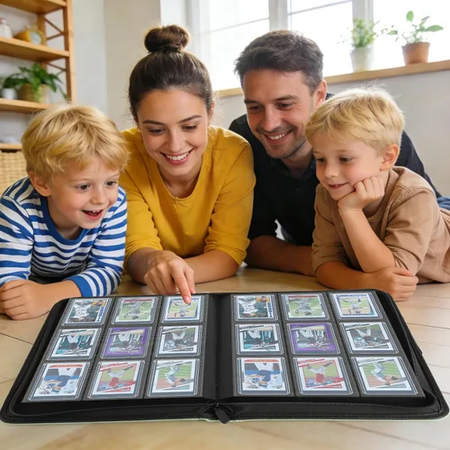 Vista 7 de Carpeta Top Loader para tarjetas coleccionables para deportes y tarjetas intercambiables, capacidad para 288 cargadores superiores de 3 x 4