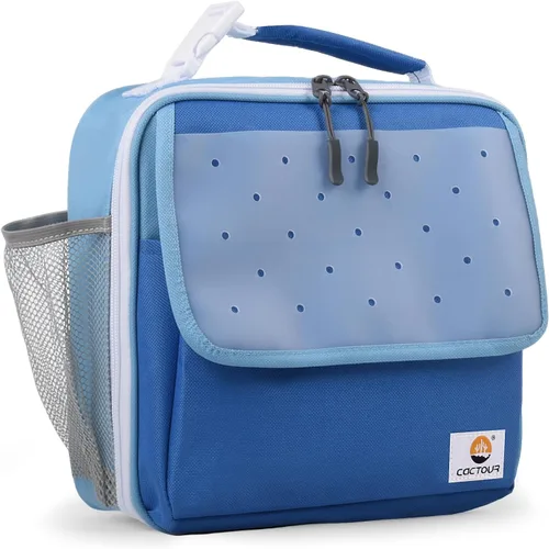 Vista 19 de CaCTOUR Lonchera para Niños, 2 Paquetes Bolsa de Almuerzo Aislada para Niñas y Niños, Bolsa Suave Mini Enfriador Regreso a la Escuela Bolsa