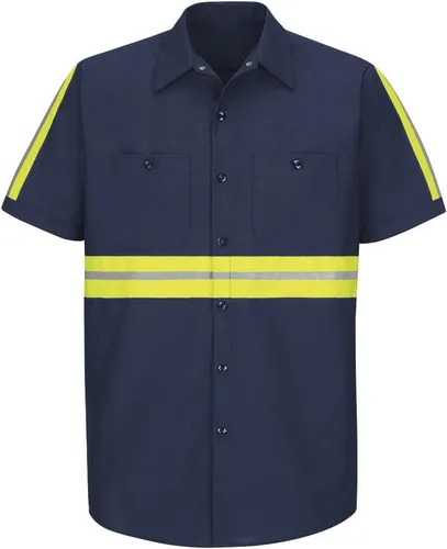 Vista 4 de Red Kap - Camisa de trabajo industrial para hombre, ajuste regular, manga corta