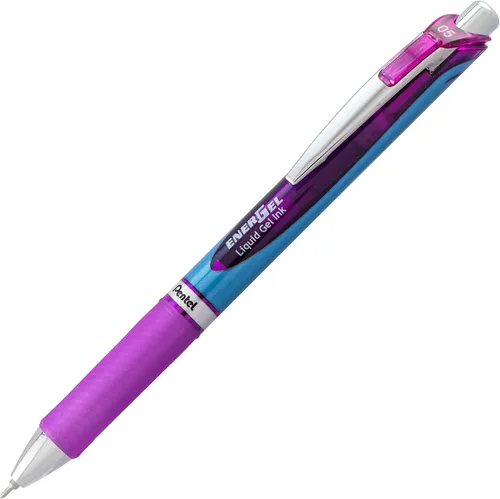 Vista 6 de Pentel EnerGel RTX - Bolígrafo de gel líquido retráctil, punta fina de 0.5 mm, punta de metal, tinta de colores surtidos, paquete de 5