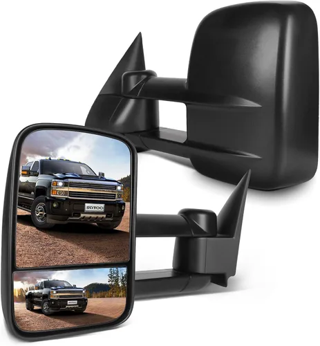Vista 23 de SCITOO Espejos de Remolque Compatibles con Chevy Silverado 2008-2013 Para GMC Sierra Todos los Modelos Un Par (Lado Izquierdo y Derecho) Con Ajuste