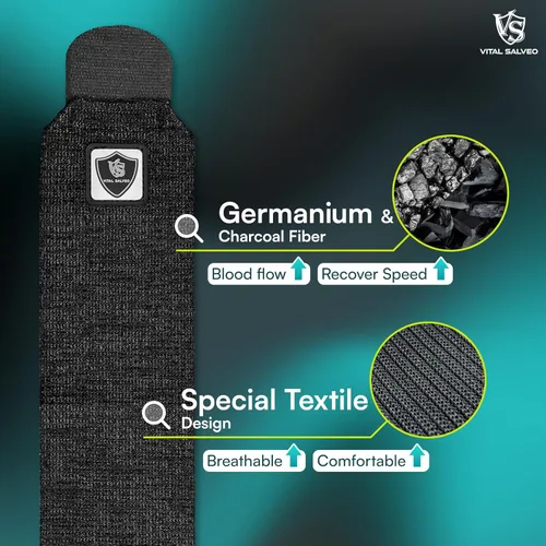 Vista 4 de Vital Salveo - Correas de muñeca ajustables con diseño de ambas manos, soporte de muñeca, elástico transpirable para esguinces de muñeca