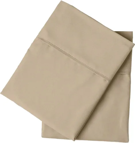 Vista 3 de PeachSkinSheets Night Sweats: El juego original de fundas de almohada suaves de 1500 hilos estándar color almendra (marfil)