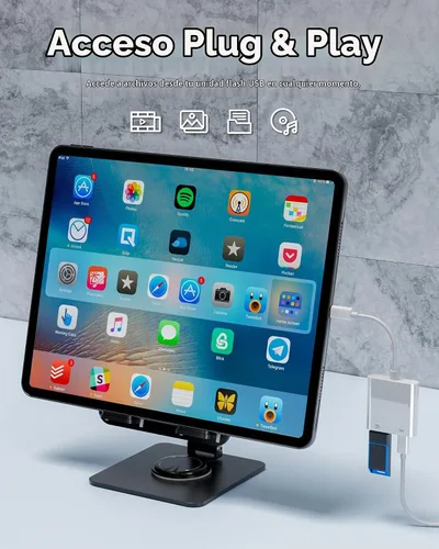 Vista 5 de Adaptador de cámara USB C a USB con puerto de carga PD de 30 W