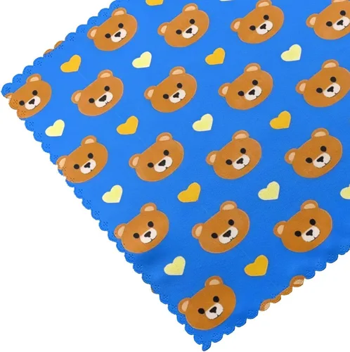 Vista 5 de Rectangular Placemats Set of 4, Heat Resistant Bear Llove Printed Kitchen Dining Table Mats