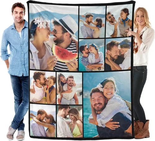Vista 15 de Regalos para papá, manta de regalo personalizada con imagen, manta personalizada para el Día del Padre con foto, manta personalizada de cumpleaños