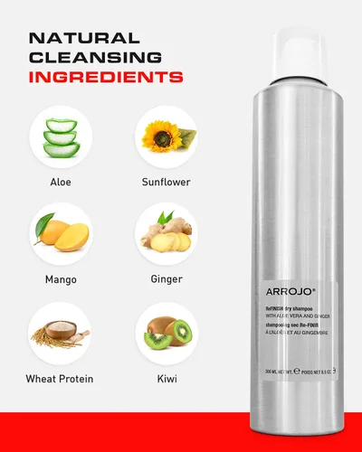 Vista 4 de ARROJO ReFINISH Champú seco voluminizador para mujeres y hombres – Champú seco revitalizante con acabado invisible – Champú seco para mujeres