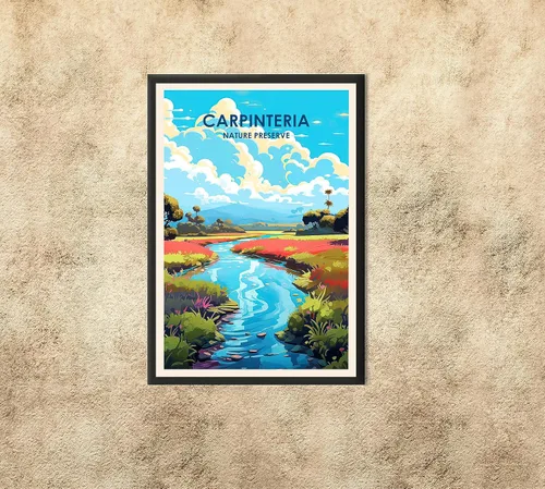 Vista 2 de Carpinteria Poster, California Poster, Carpinteria Print, Carpinteria Painting, Carpinteria Wall Art, Ilustración Arte