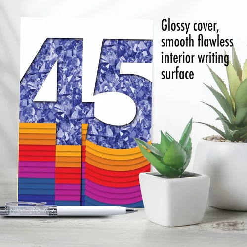 Vista 3 de NobleWorks 45 aniversario – 45 años de matrimonio amoroso con sobre para hombres, mujeres (1 tarjeta) (no papel de aluminio, capas o 3D) hitos