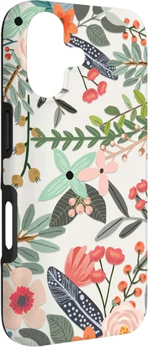 Vista 3 de Cute Colorful Garden Botanical Floral Pattern Case for iPhone 17
