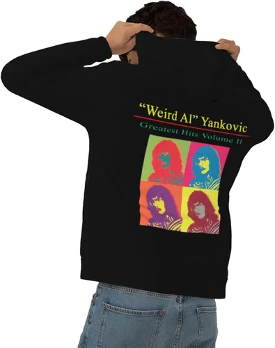 Vista 6 de LOTIKS Weird Al Yankovic - Sudadera con capucha para hombre, casual, manga larga, sudadera con capucha