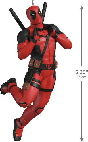 Vista 4 de Hallmark Keepsake Adorno de Deadpool de Marvel (El MERC con corazón)