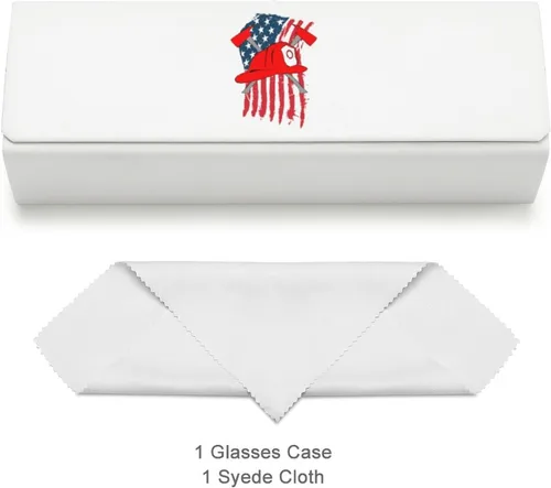 Vista 3 de Firemans Axe USA Flag - Estuche para gafas unisex