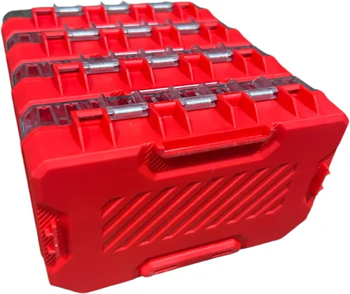 Vista 2 de Craftsman Nano Small Versastack - Cajas de almacenamiento de plástico apilables (4 unidades)