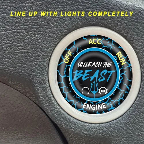 Vista 5 de Cubierta de botón de arranque para Dodge Challenger Charger Durango Accesorios 2015-2025 - Kit de interruptor de encendido del motor, accesorio