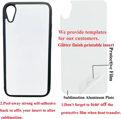 Vista 3 de JUSTRY 5 fundas para teléfono en blanco de sublimación compatibles con Apple iPhone XR de 6.1 pulgadas, funda para teléfono imprimible en blanco