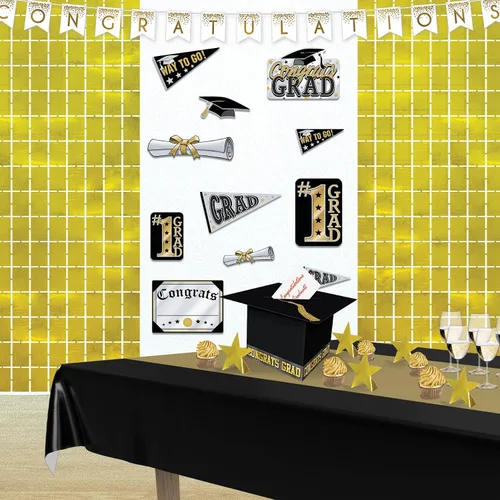 Vista 5 de Beistle 2 cortinas cuadradas de plástico metálico con flecos para fotos para fiesta de cumpleaños, recepción de boda, celebración de graduación