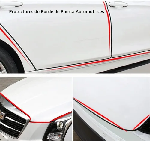Vista 4 de Kit de moldura de borde de puerta automotriz con cinta, protector de labios en forma de L para guardabarros de automóvil, estribos, conchas